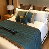 现卧代简约新中古风式 37840山水画纸罩客设计师厅室金属创意LED台