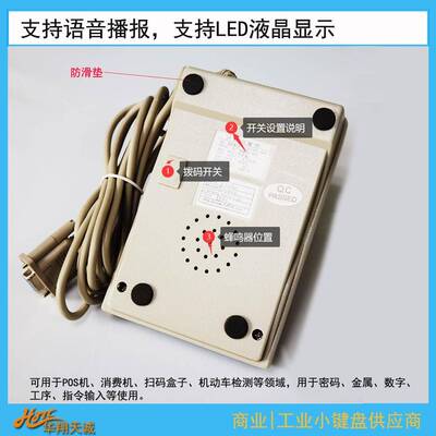 RS23数2串口可编程液晶语音密码D键盘P62756INPA窥输入防器字小键