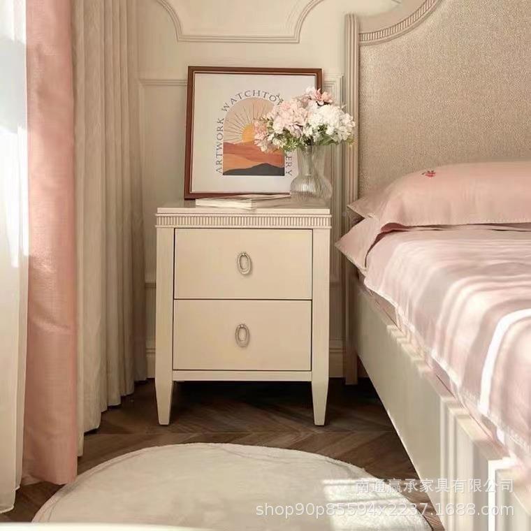美式头轻奢实木床后现简约雕代刻床柜法无品牌/式复1.8m主卧古软
