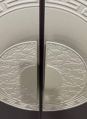 铝铸门防盗门体拉手锁滑盖嵌入式指61045纹锁防门别墅大门入户盗