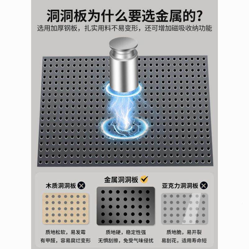 洞洞板置物架落地立式金具收纳架运动装备YPD金属免五打工孔家用