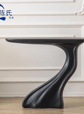 式轻奢玄关桌关入户法走廊靠术墙玄台高档摆件置78268物架艺端景