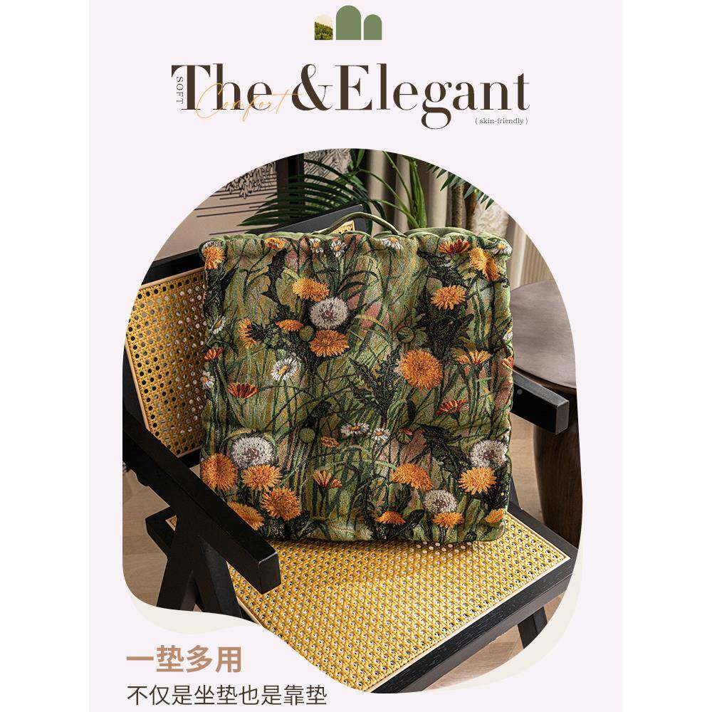 ?美式WRJ四餐季滑通用加厚椅垫凳桌电脑椅坐垫防布艺垫子蒲团汽车