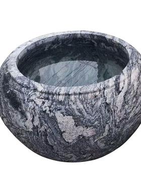 石鱼雕款雪浪石鱼缸花缸YG001新现货缸销售庭院园林泰山石鱼缸制