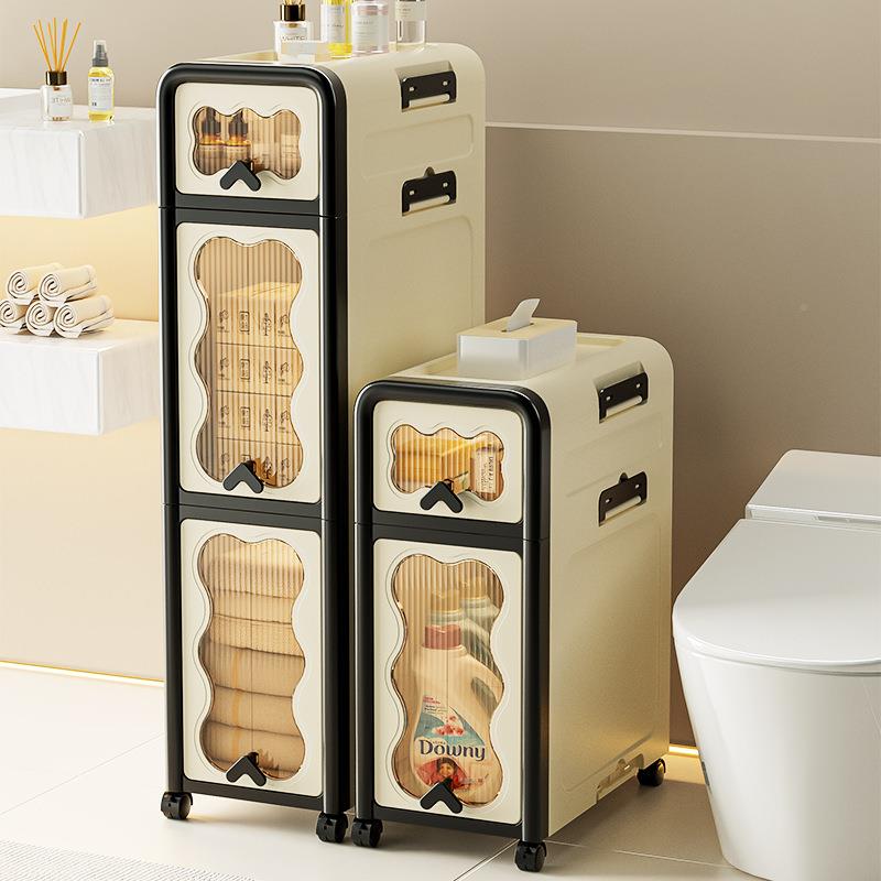 夹缝纳柜用卫生间抽屉式收窄缝浴室厕带所置物2970架家收纳储物柜