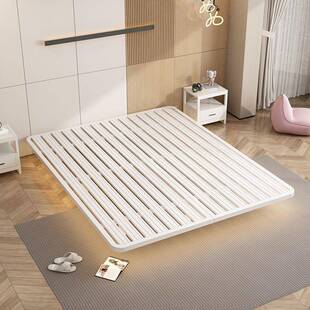 约悬浮床.米.意轻奢无床头米床架双人铁床公寓VQM式铁床架直简销