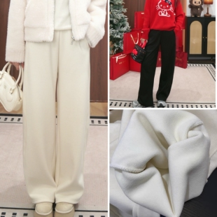 加绒加厚一条过冬  松紧腰直筒休闲弯刀裤【NO退NO换】9017  117