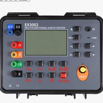 意力EX3002双钳土壤电阻率测试仪EX3001多功能四线接地电阻测试仪