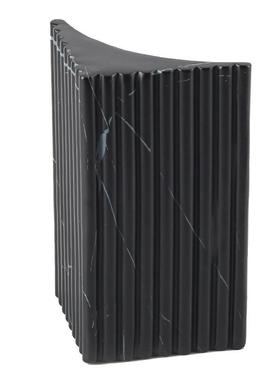 现代轻奢仿大理石几何书档摆件样板间书房办公室艺术抽象书靠饰品