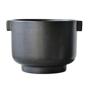 北欧陶瓷花盆黑色发泡釉无孔水培盆栽绿植套盆大口径陶盆手工盆景