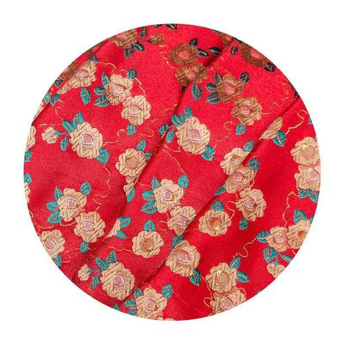 小花锦缎提花西阵织金方块金包手帐茶垫荷包古风可爱儿童年衣布料