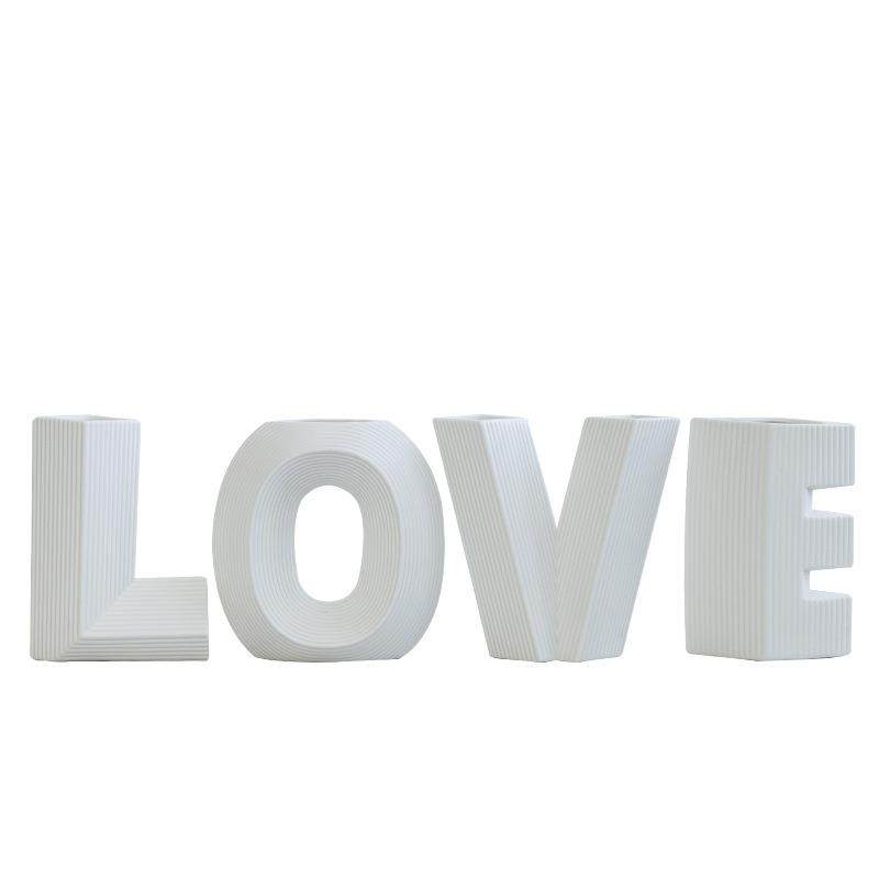 陶瓷字母花瓶摆件设计感插花创意桌面客厅装饰工艺品组合造型氛围,橡塑材料及制品,工业陶瓷,淘宝优惠券,粉丝福利购,淘宝优惠卷