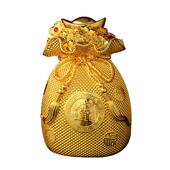 家居聚宝盆金钱袋存钱罐摆件客厅装 饰电视柜酒柜玄关开业礼品