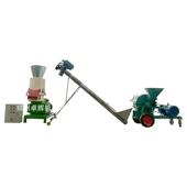 平模花生壳稻壳草生物质颗粒粉碎机木材锯末粪便颗粒加工机家用