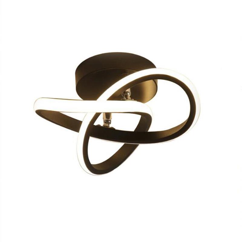 现代简约台过道走廊入户玄关灯灯色黑色25白个性创意阳小吸顶灯