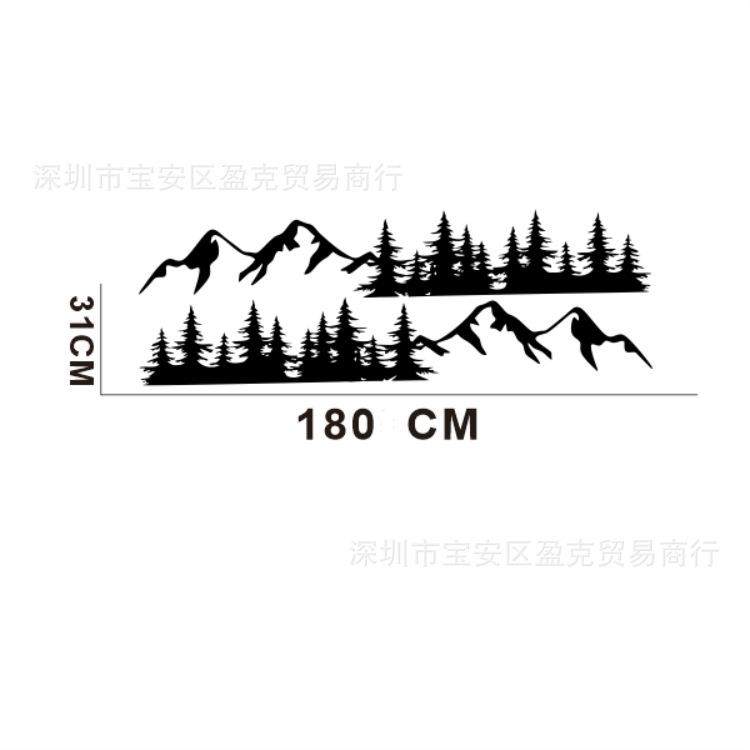 Y-371大西北山景树林汽车贴纸个性装饰山脉树林车身贴纸雕刻拉花,汽车用品/电子/清洗/改装,汽车装饰贴/反光贴,淘宝优惠券,粉丝福利购,淘宝优惠卷