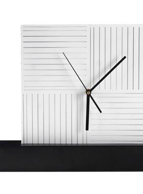 极简座钟摆件卧室床头柜时钟装饰品样板房摆设桌面设计师艺术摆设