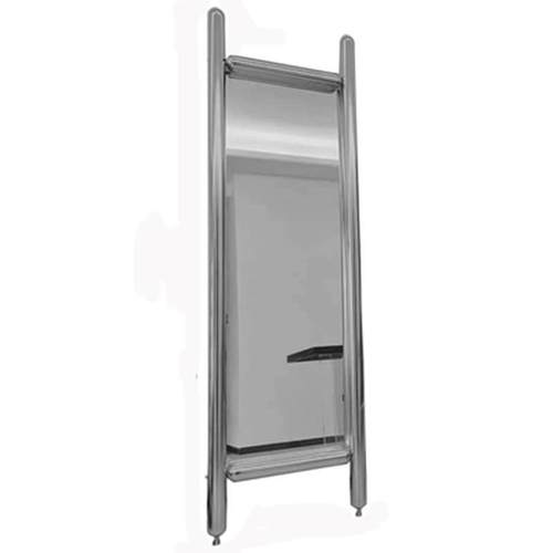 北欧全身镜服装店试衣镜不规则家用落地镜设计师不锈钢异形镜子