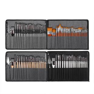 热销布包油画笔木质水彩画笔25支混装 画刷颜料画笔套装