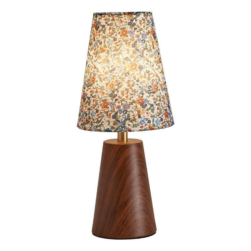 复古实木碎花台灯床头小灯中古高级感氛围灯客厅卧室高颜值小夜灯,家装灯饰光源,装饰台灯,淘宝优惠券,粉丝福利购,淘宝优惠卷