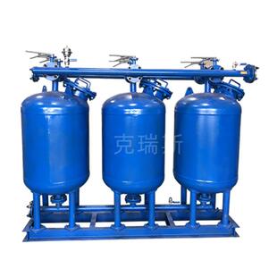 克瑞斯全自动石英砂浅层砂过滤器工业多介质机械锰砂活性炭过滤罐