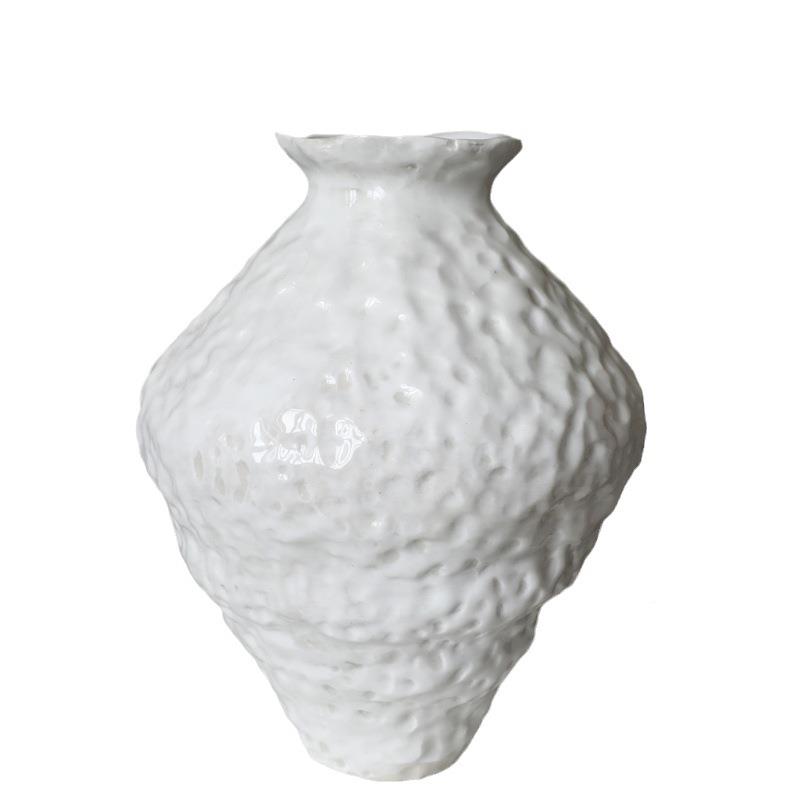 陶瓷花瓶摆件代简约色创意餐软DII装饰品样板房现厅客厅白ins风