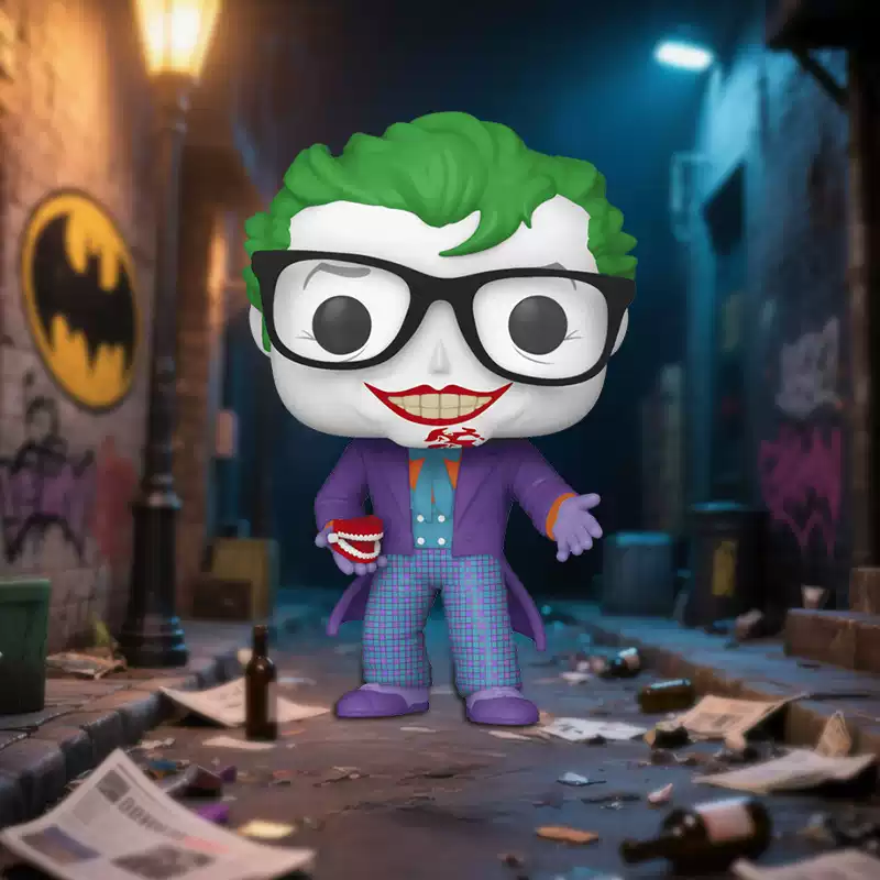 Funko丰高POP DC漫画蝙蝠侠 小丑牙齿版周边手办潮玩摆件