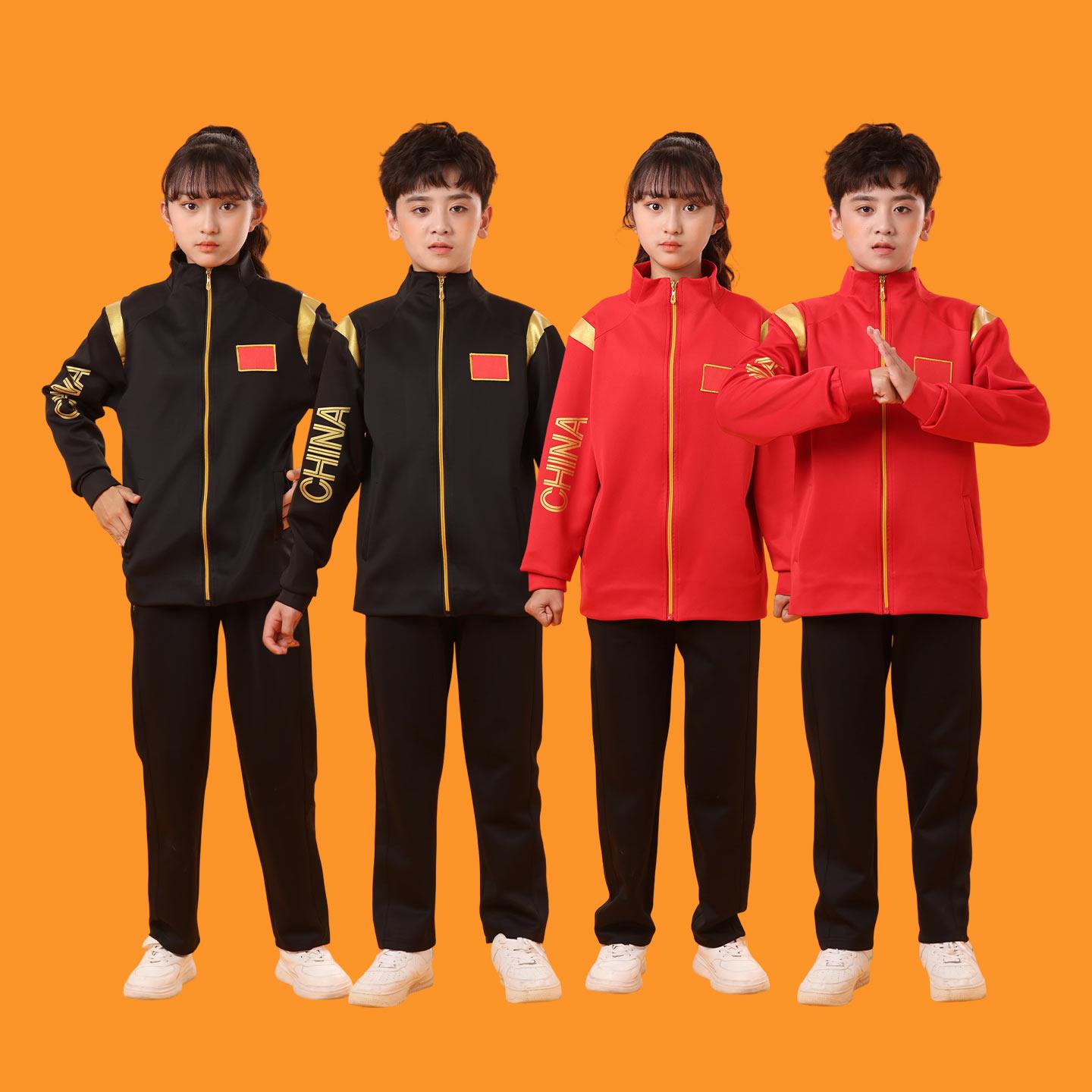 秋冬儿童武术服套装武术搏击训练服队服散打服外套运动作训表演服