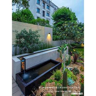 流水出水口造景墙瀑布水花景喷创意庭院水泉池异形水园AL803408景