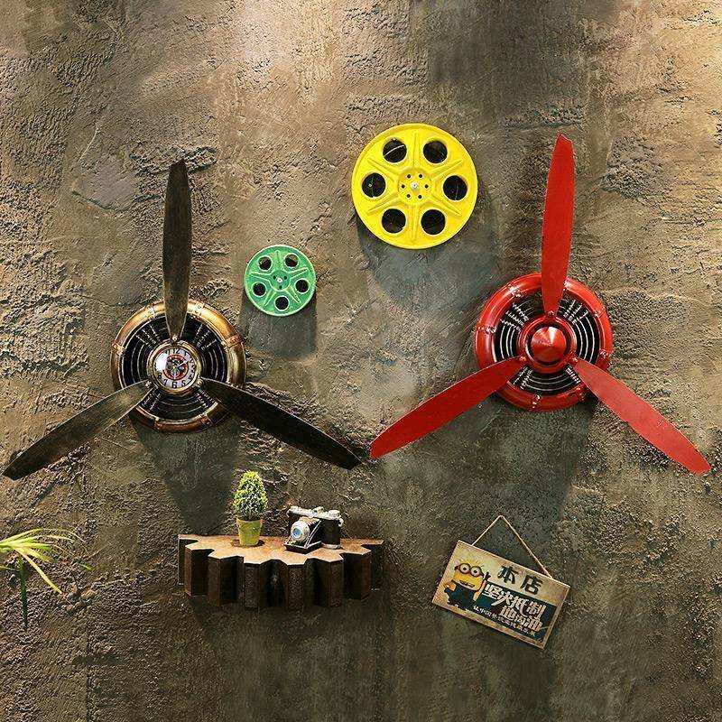 l1复古酒吧工业风墙面装饰lo机ft飞头挂s饭店民宿s6EsrEb4客厅创