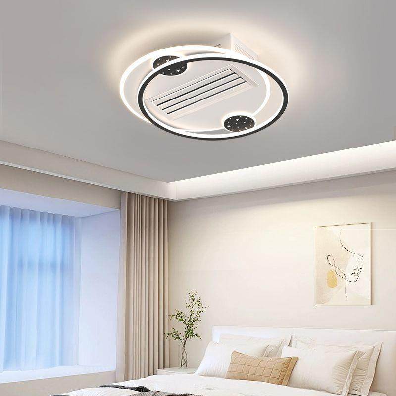 客厅主灯ed吸l灯卧顶室现代简约大气灯具新静音款无叶GKU全屋风扇