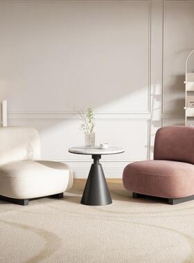 奶油风计师款人沙发小户型设网红阳休闲椅客ONB厅沙单发椅台懒人