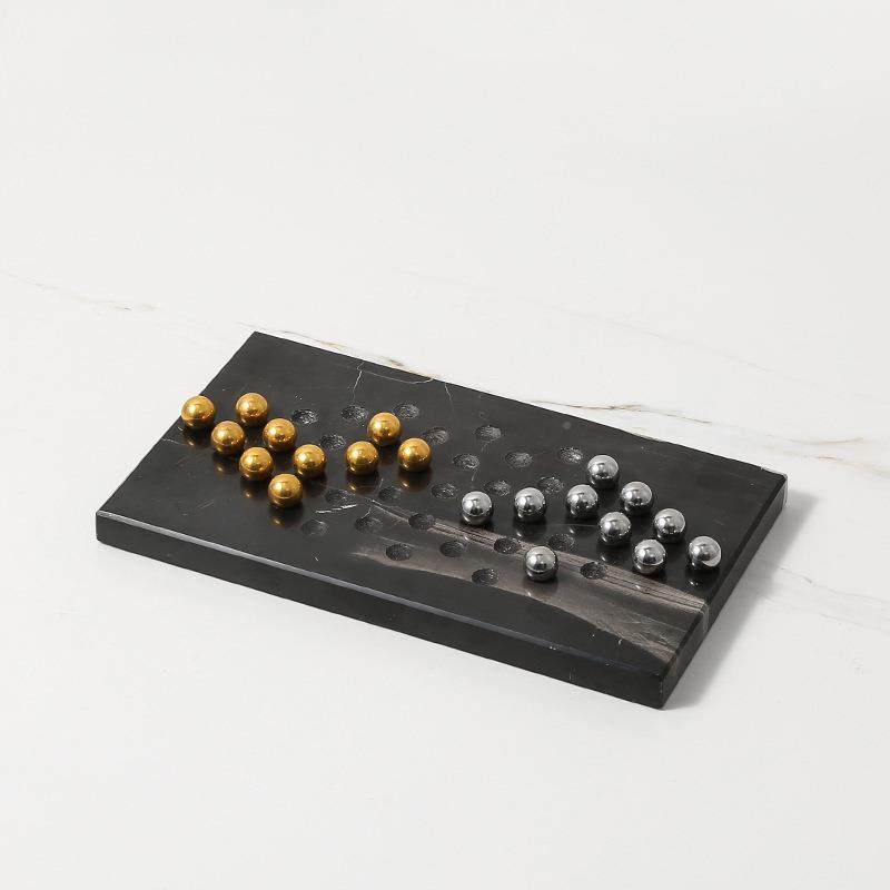 现代简创意子大理石金属棋棋盘客约厅摆件样RQC板房茶几意创软装,家居饰品,装饰摆件,淘宝优惠券,粉丝福利购,淘宝优惠卷