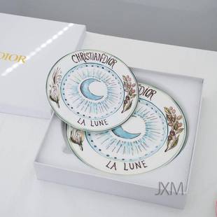 跨境品新复古UXX西小餐家用牛排盘日月星辰拼盘大盘骨瓷平盘套装