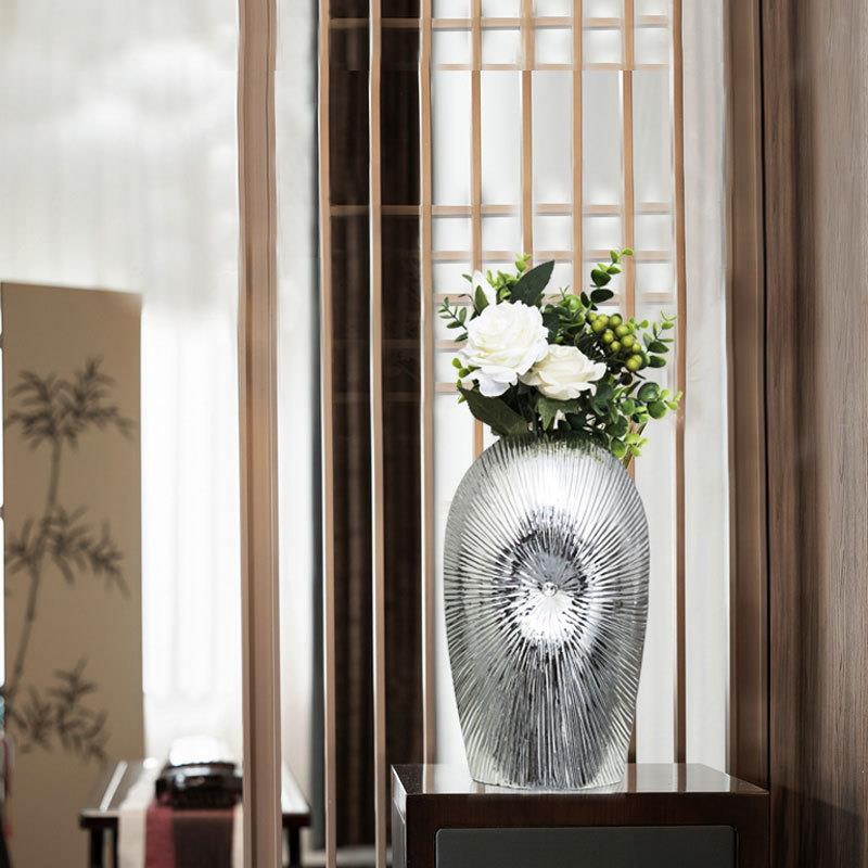 电镀花瓶现代约客酒柜饰简品玄关柜摆件家装ST159ABC居厅软装装饰
