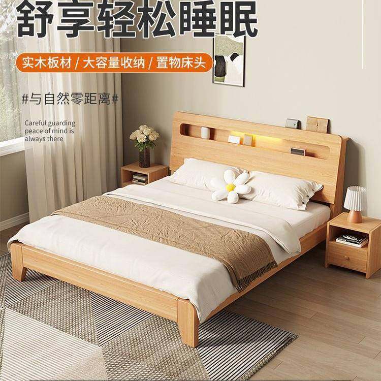 实木床现代简约1米床5家用单人床LPX1.8双经人大床济型1.2租房用,标准件/零部件/工业耗材,车间地垫,淘宝优惠券,粉丝福利购,淘宝优惠卷