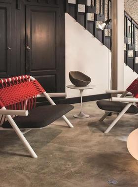 户外藤靠编椅休闲家具阳台露WVS天懒背人摇椅小茶几组合桌单人藤