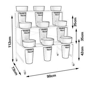 鲜店多层花架可移动鲜展花示架花大号花桶桶架鲜花拆装HKI架子