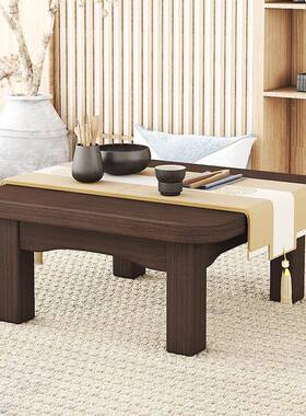 t炕桌BD101203实木方f桌楠竹榻榻米正方形吃桌小饭茶几炕上学子习