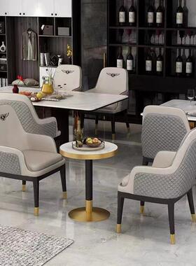 厂家直包销酒店实餐厅木韩式PU皮QRE电椅子动餐桌豪华厢白色配套