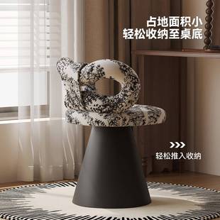 可旋转化妆卧室女生妆UGF椅子靠背化椅妆梳凳家用蝴台蝶结椅梳妆