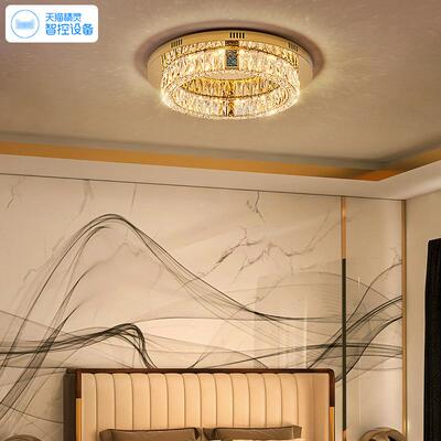 博泳厅简约现代长方形餐厅三灯层led水晶灯灯78607客大气家用高档