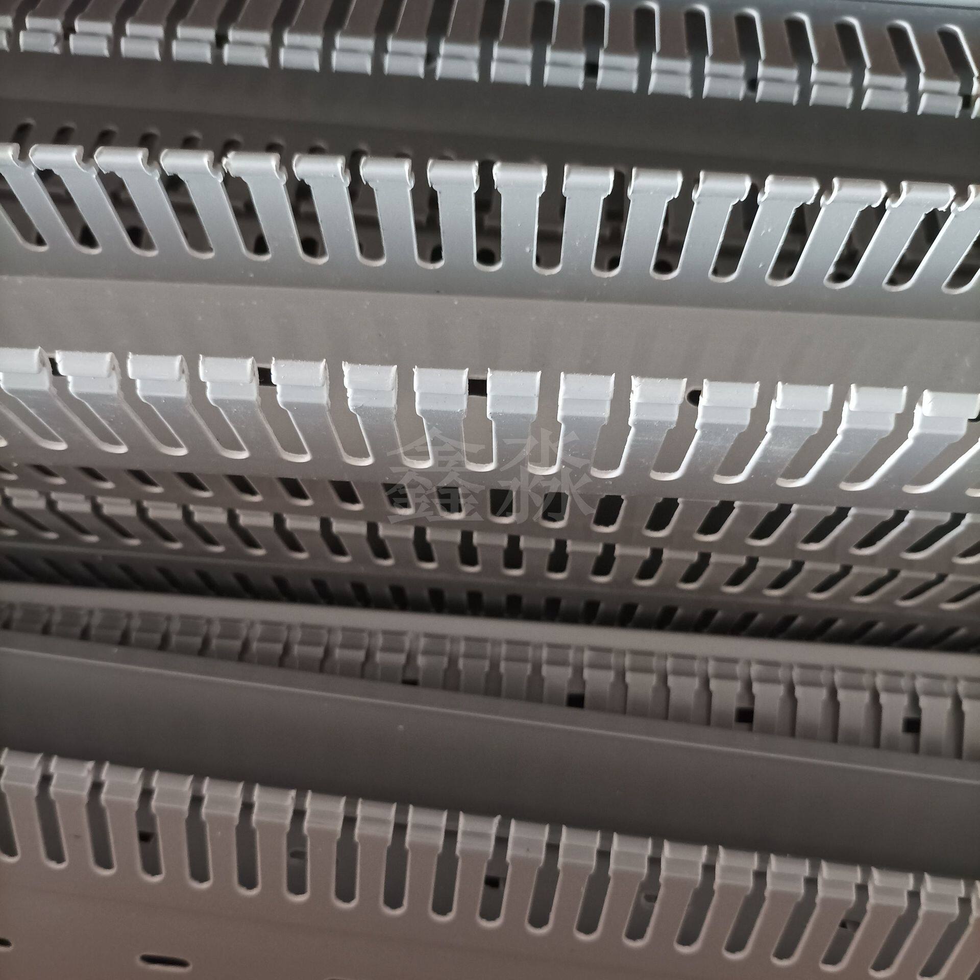 PVC线槽40明装塑料工业线槽配电柜控制箱走线卡线行线槽灰色U型50