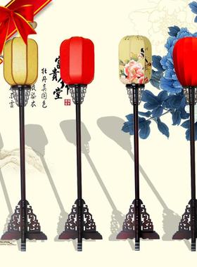 中式地灯仿古落古地灯典落路引灯手58569绘宫灯酒店茶馆房仿古书