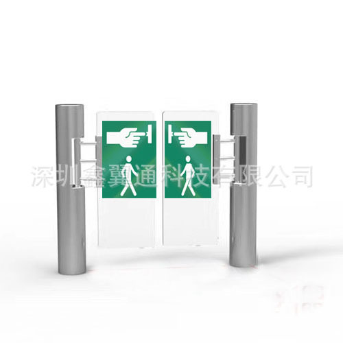 超市圆柱摆闸 企业单位出入口人脸识别摆闸 红外感应门 人行通道