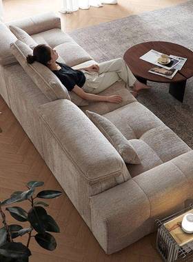 像素沙MHJ发直奶油头风可调节靠豆排块小户型客厅雪腐尼尔吐司沙