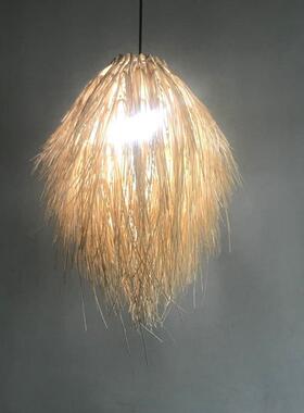 中12554pok式创意灯笼店餐厅饭灯艺竹艺日式榻米竹榻藤吊灯复古竹