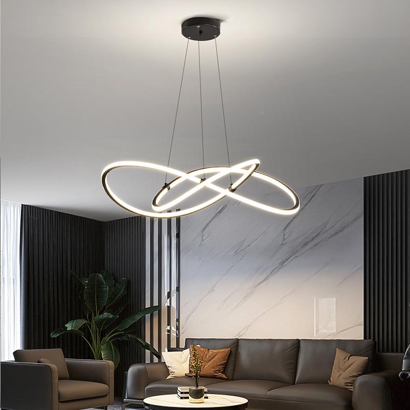 设计师CID餐厅吊红灯极简约现代一字长条餐办桌吧台灯简网前台公