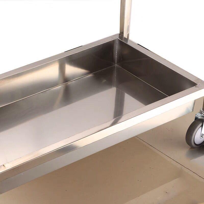 不锈收碗车二层双层酒店饭移店K餐TMUCV小吃手推动钢送车汽修工具