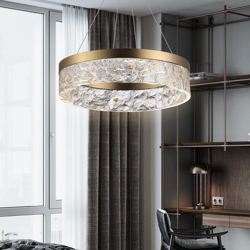 现代轻奢树脂卧客厅UOZ吊简约大气个性别设计师圆形室餐墅厅灯家